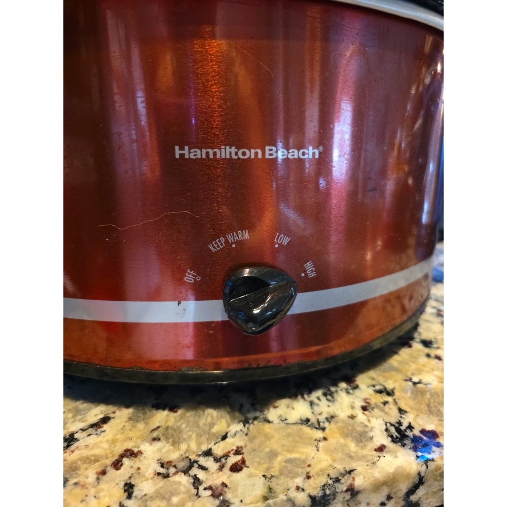 Hamilton Beach SC10 Crock Pot Slow Cooker Stoneware 10qt Red - Picture 2 of 16